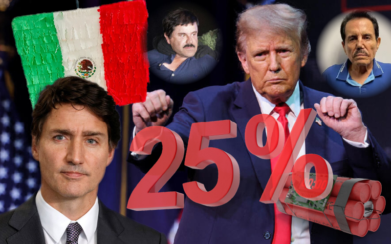 Donald Trump regresa a la Casa Blanca, se ajusta la corbata con esa sonrisa de vendedor de coches usados y nos lanza la primera bomba: un arancel del 25% a todos los productos mexicanos y canadienses.